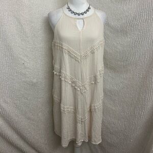 Mossimo Beige Boho Summer Dress Size XL Flowy Lightweight Cottagecore Style